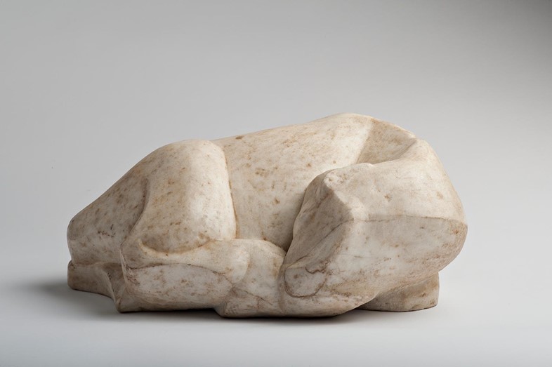 Gertrude-Hermes,-Calf,-c1925,-Carrara-marble,-16-x