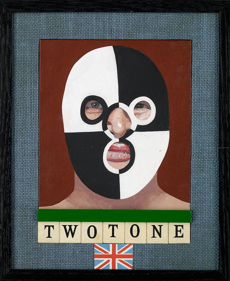 Peter-Blake,-Twotone,-2015,-oil-on-board,-26.7-x-2