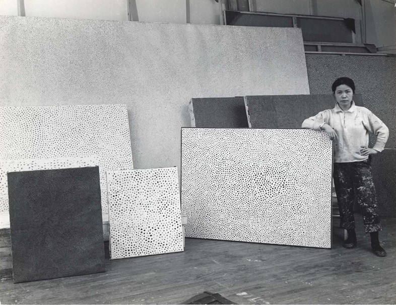 Kusama in her studio in New York, 1960 