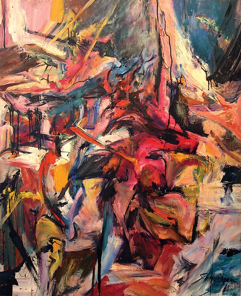 Red-Figure,-1961,-Oil-on-masonite.-48-x-59-in