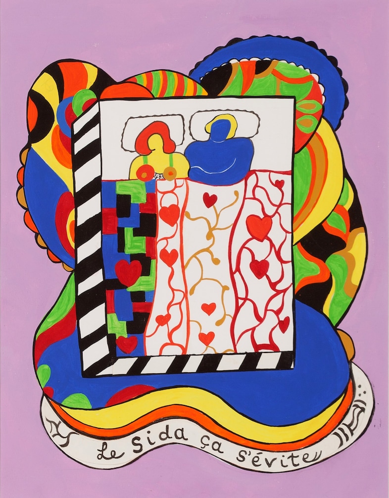 Niki-de-Saint-Phalle---Le-Sida-ca-s&#39;evite-(courtes