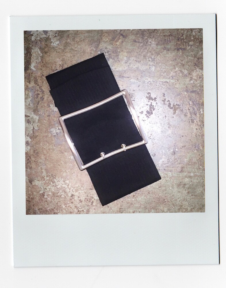 Oversized buckle belt, 1996
