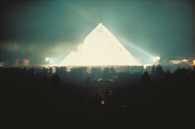 The Pyramid Stage at Glastonbury Fair, 1971