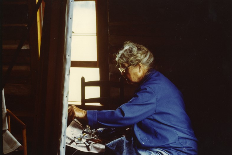 Alice Neel in her Vermont studio c.1973
