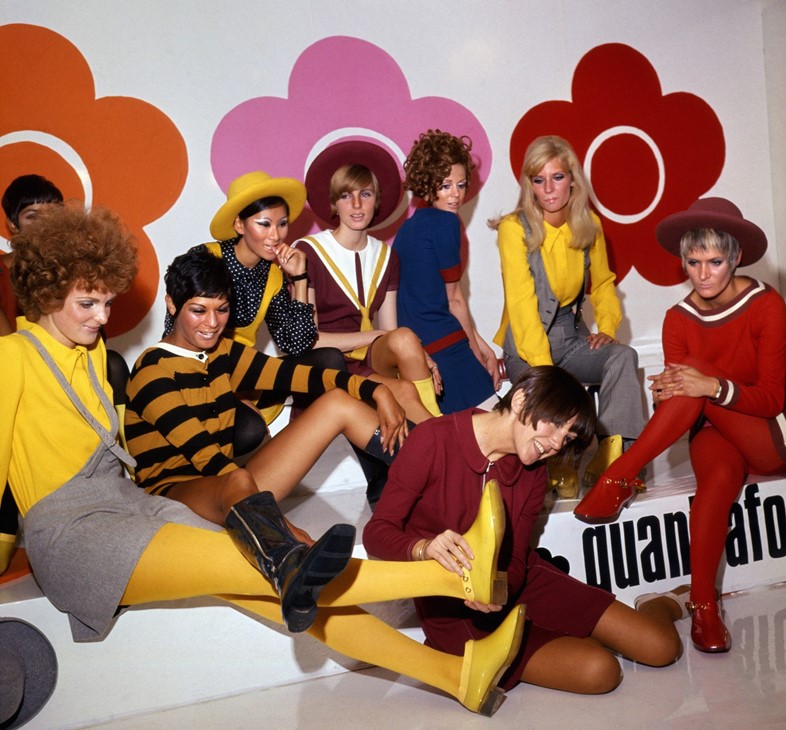 Mary Quant and models at the Quant Afoot footwear 