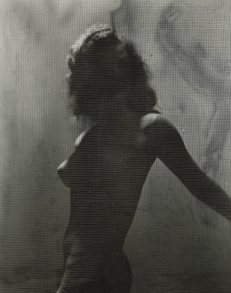 Erwin Blumenfeld_ Torso Behind Screen, Paris, 1938