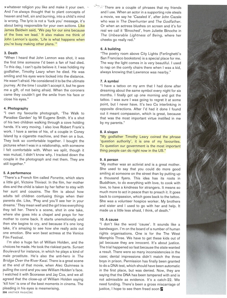 Winona Ryder AnOther Magazine 2006 Mario Sorrenti Katy Engla