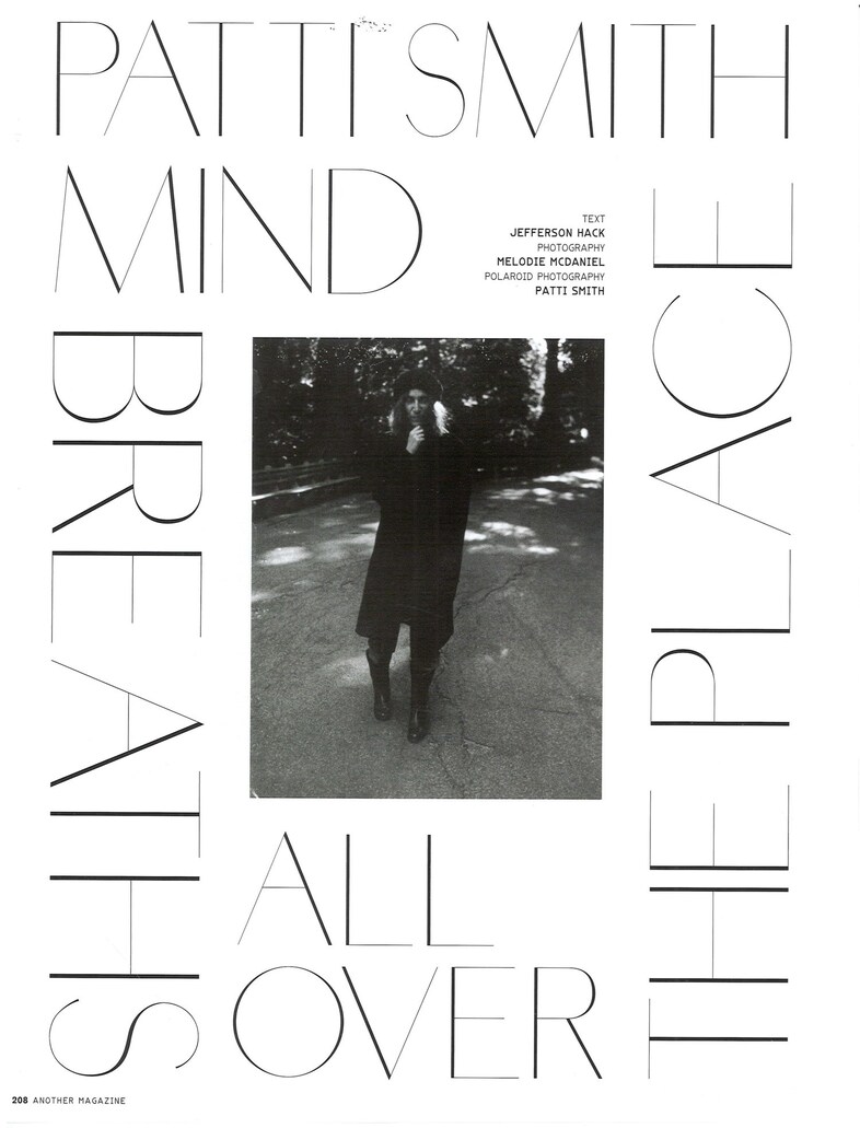 Patti Smith AnOther Magazine SS 2006 Jefferson Hack