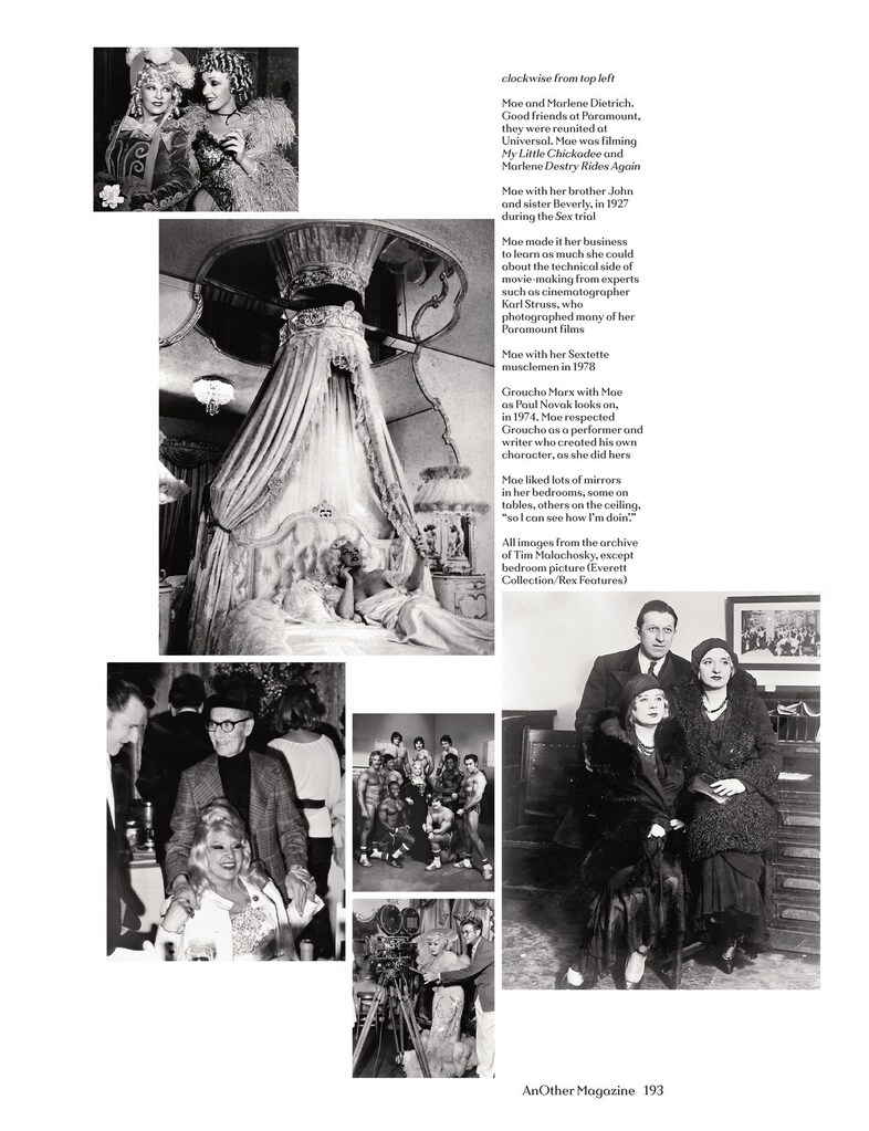 Mae West for AnOther Magazine Autumn/Winter 2009 interview