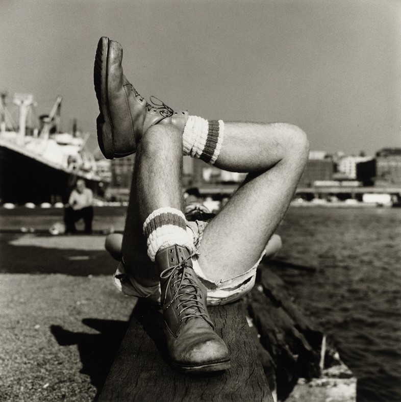 Peter Hujar, Christopher Street Pier #2 (Crossed Legs), 1976