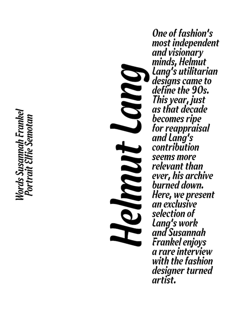 Helmut Lang for AnOther Magazine Autumn/Winter 2010