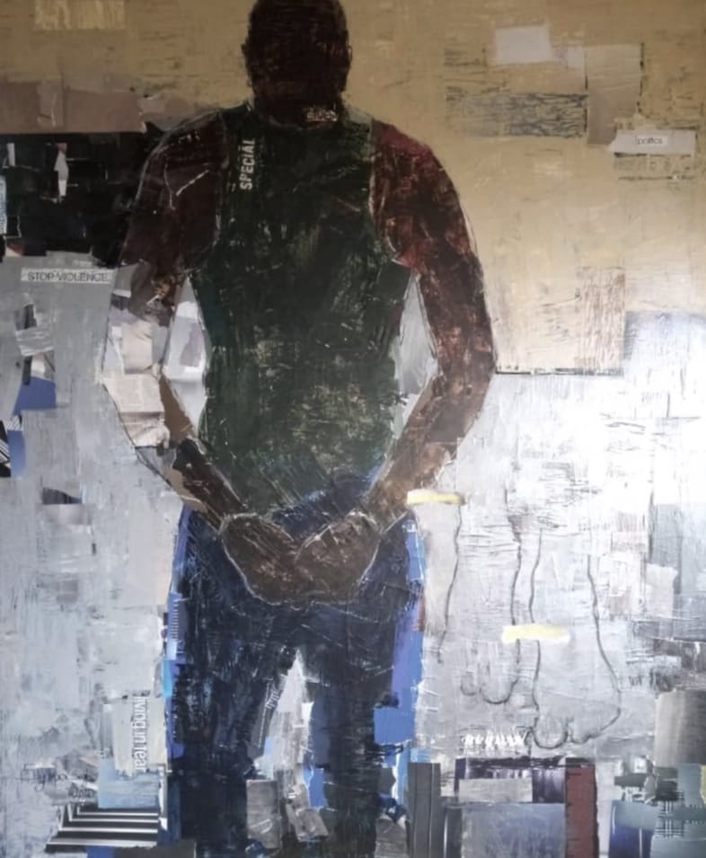 Ejiro Owigho, Profiled Identity, Acrylic &amp; Collage