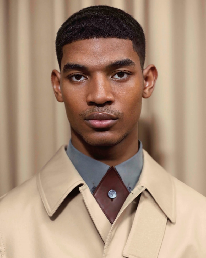 Reece backstage at the Burberry Autumn_Winter 2021