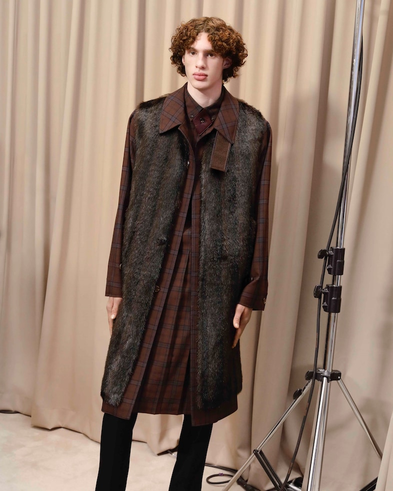 Ruben backstage at the Burberry Autumn_Winter 2021