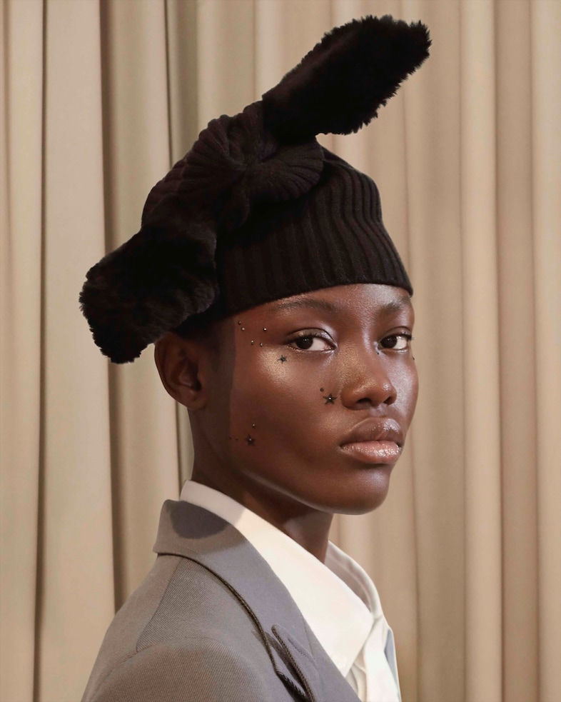 Janet backstage at the Burberry Autumn_Winter 2021