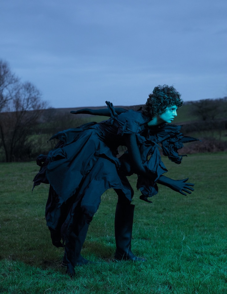 Scarecrow is Waving at  the Moon