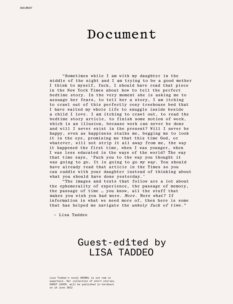 Lisa Taddeo&#39;s Document for AnOther Magazine Spring/Summer 20