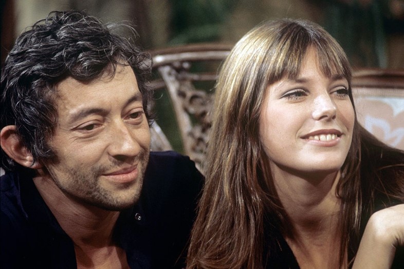 Serge Gainsbourg and Jane Birkin on the set of The Guest of 