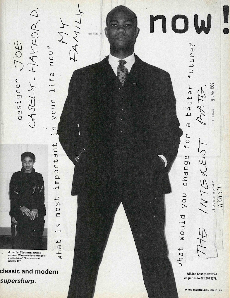 Joe Casely-Hayford, I-D Magazine #102, March 1992 