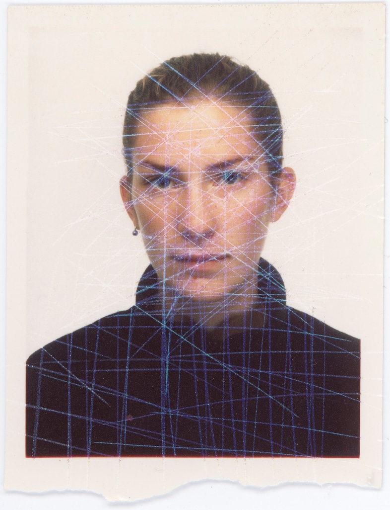 Vinca Petersen, Scratched Passport Photo. Copyright