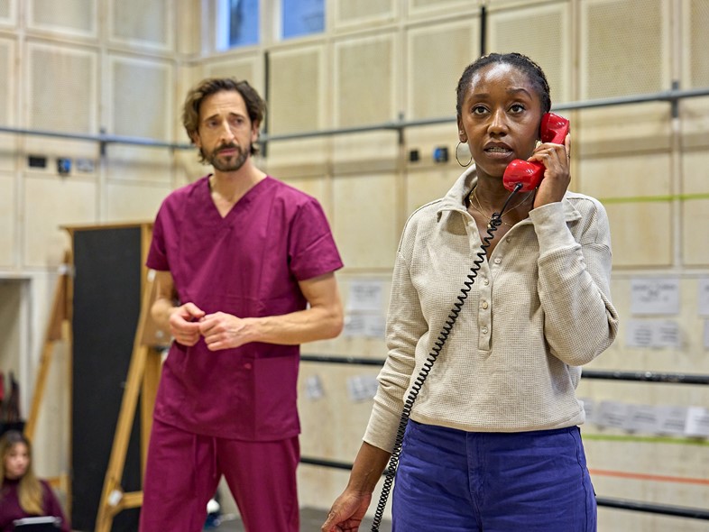 Adrien Brody and Nana Mensah in rehearsals for THE