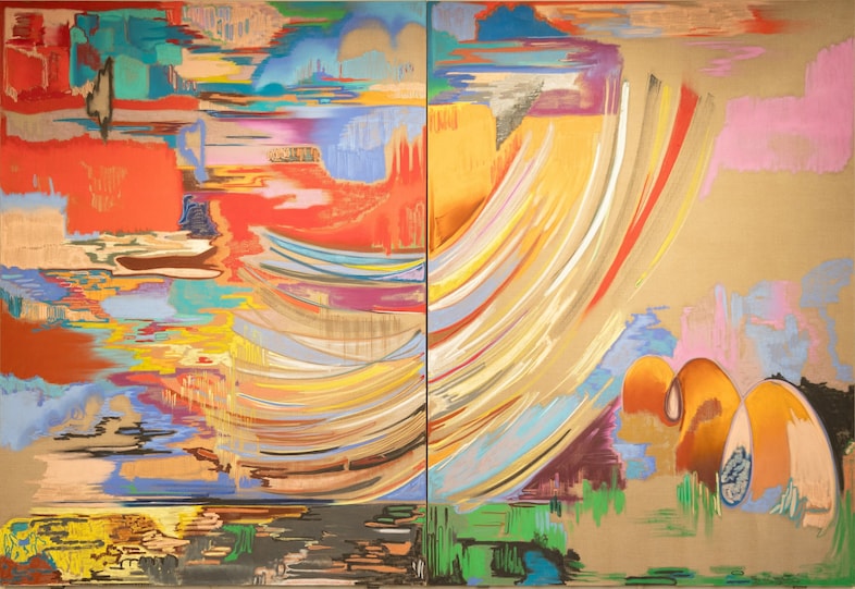 Rachel Jones, Struck, The Courtauld, Londres, pintura