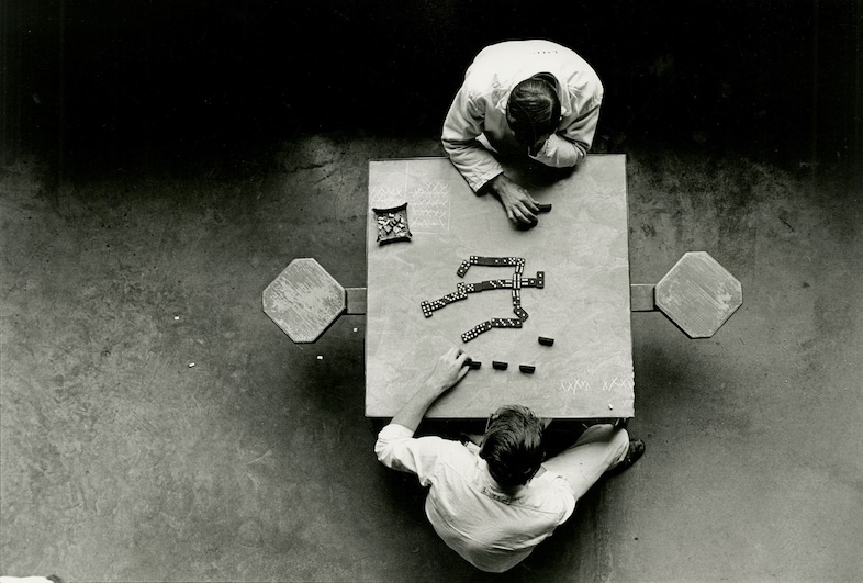 Danny Lyon, Cell Block Table, The Walls, 1968