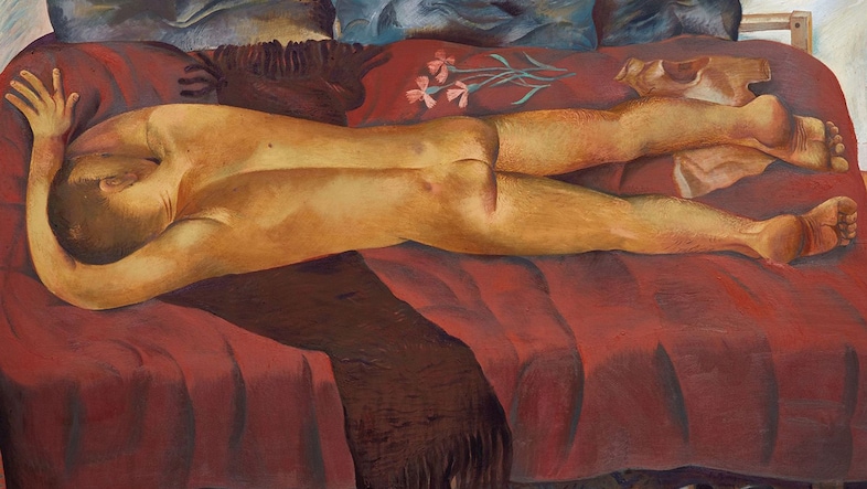 Louis Fratino, Red Nude (After Mafai), 2023 