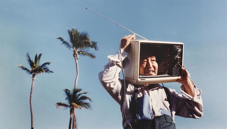 Nam June Paik in Miami Beach, Miami, 1990