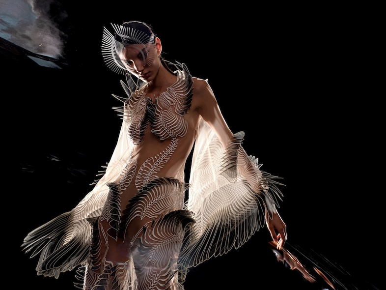 Iris van Herpen. Labyrinthine Kimono Dress, from the Sensory