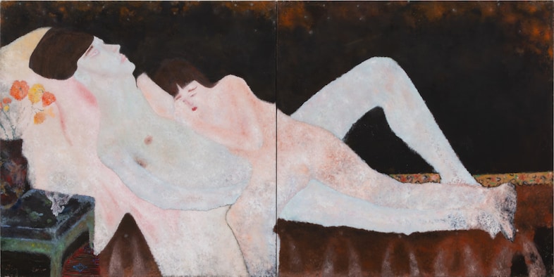 Lara Shahnavaz, Petite Mort, oil on canvas, 268 x 