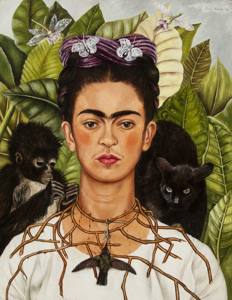Frida Kahlo - Untitled Self-portrait with thorn ne