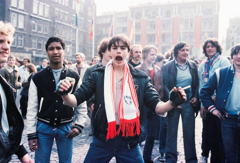 Ed van der Elsken, Queens Day, Dam, Amsterdam, 1980