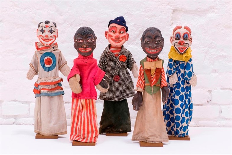 Clown and boxer puppets, c.1920-30