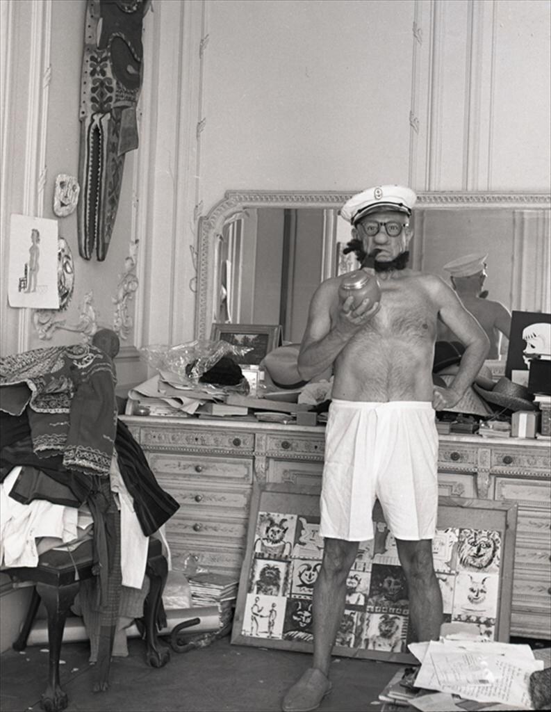 Andr&#233; Villers, Picasso as Popeye, Cannes 1957