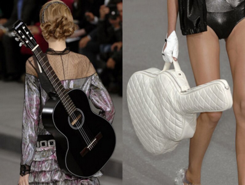 Chanel acoustic guitar and quilted case