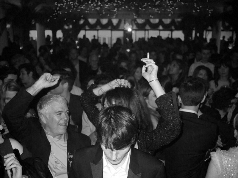 Tim Blanks dancing with guests