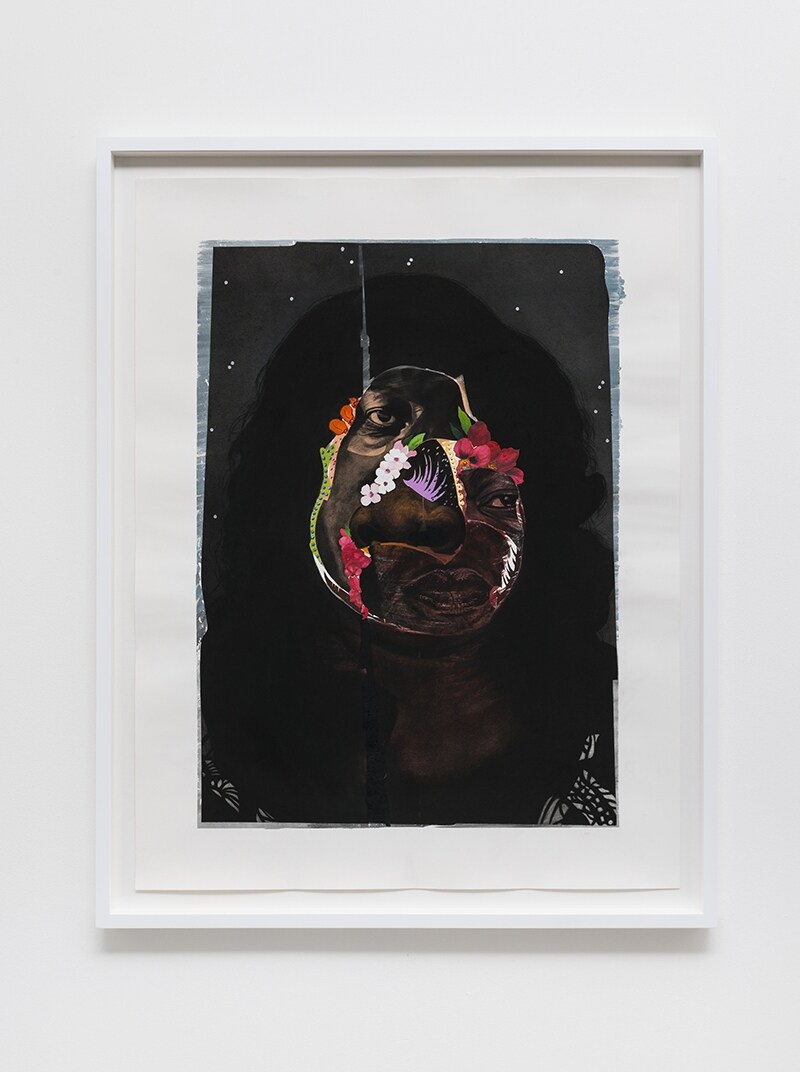 Nathaniel Mary Quinn, Flower Face, 2014