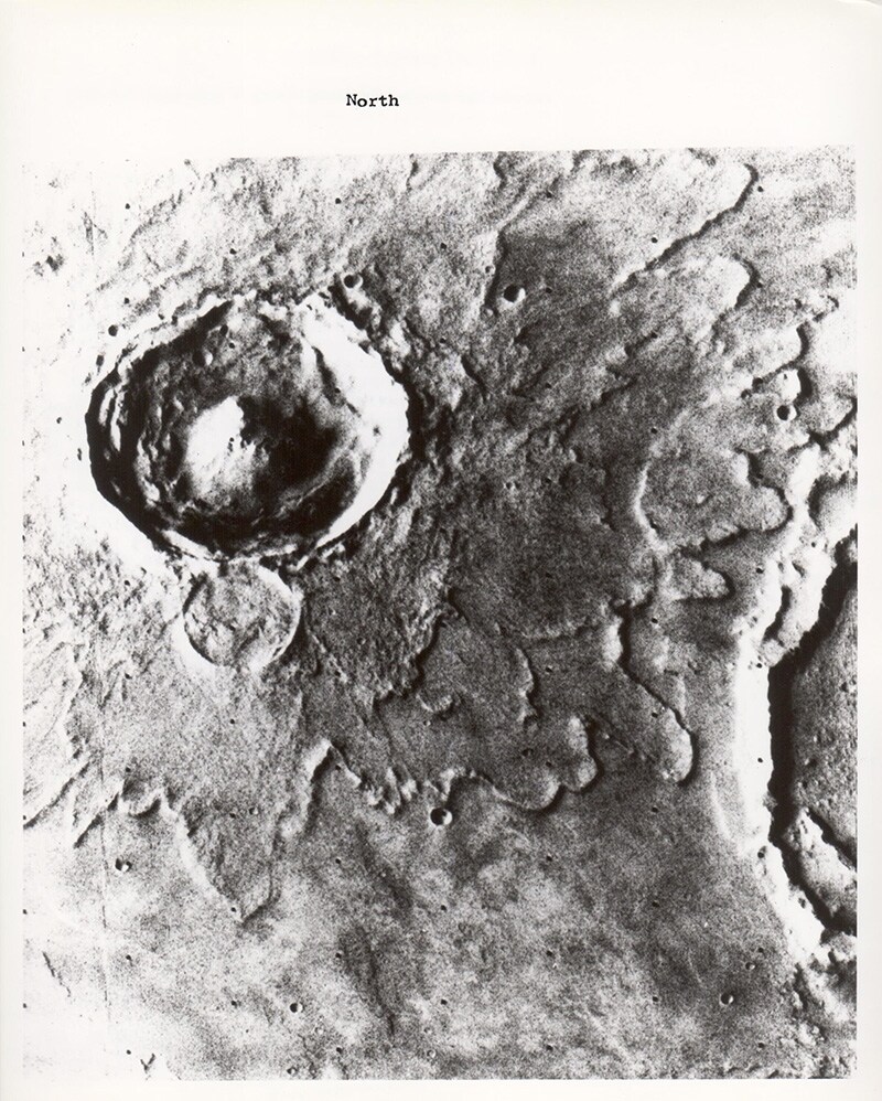 Mars, Yuty crater with fluidised ejecta, Viking Orbiter, Jun