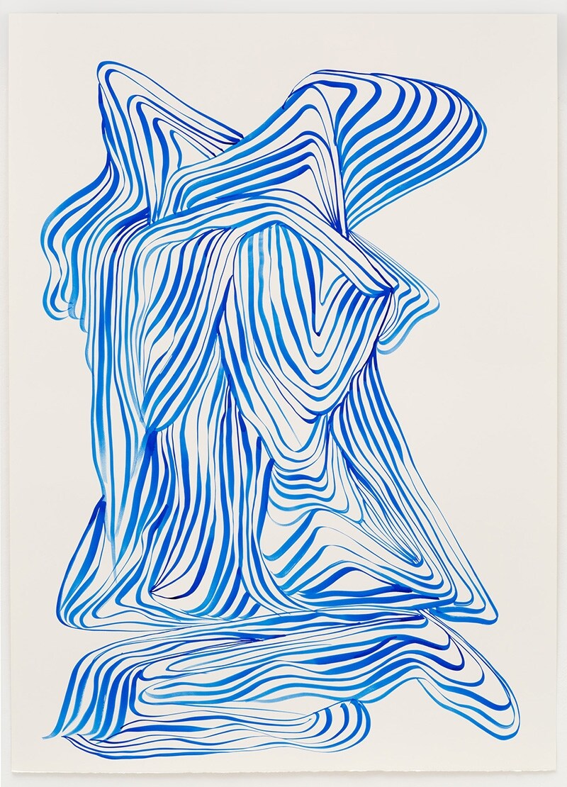 Tanya Ling, Line Painting / Ultra Marine 35, 2014