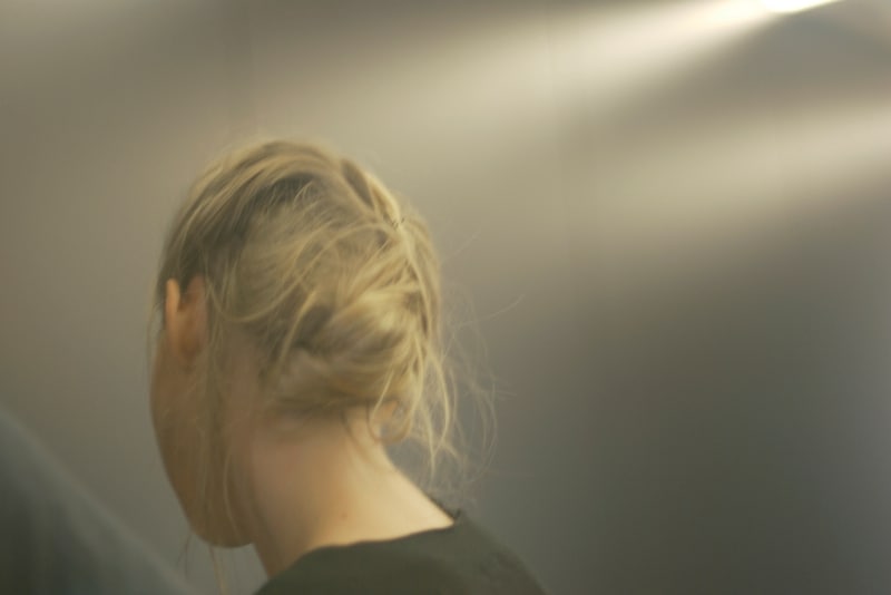 Model backstage at Dolce &amp; Gabbana