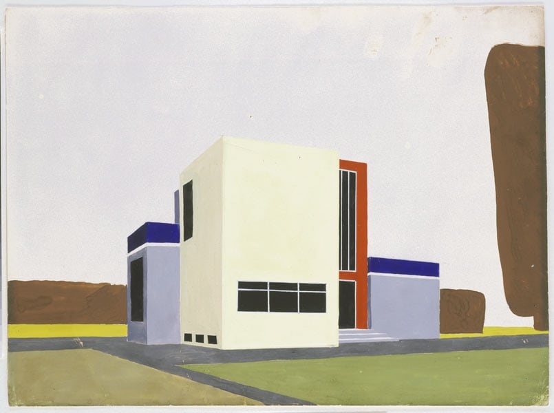 Farkus Molnar, Design for a single-family house, 1922