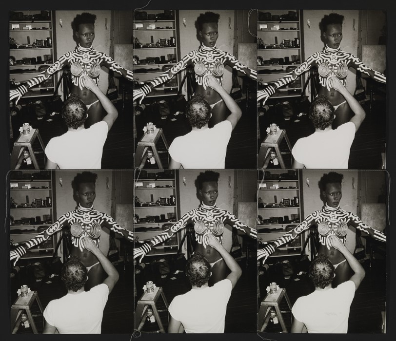 Andy Warhol, Grace being painted by Keith 1986