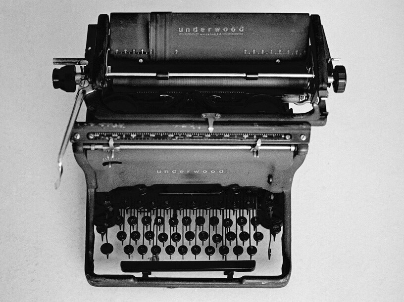 An Underwood, USA typewriter