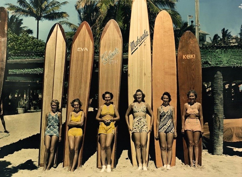 Waikiki Surf Boards, Hawaii, 1938
