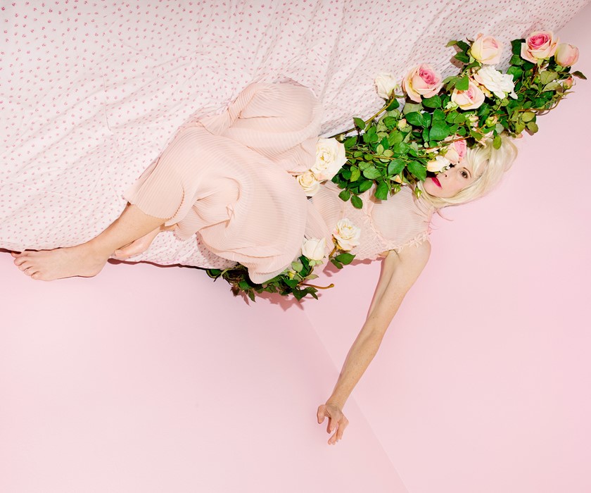 Mother in my bed with roses, from the series Natur