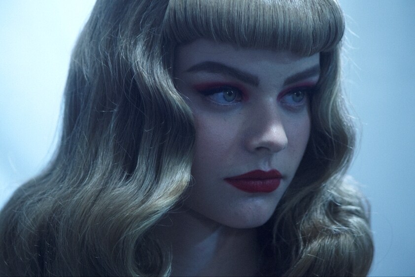 Model backstage at Christian Dior