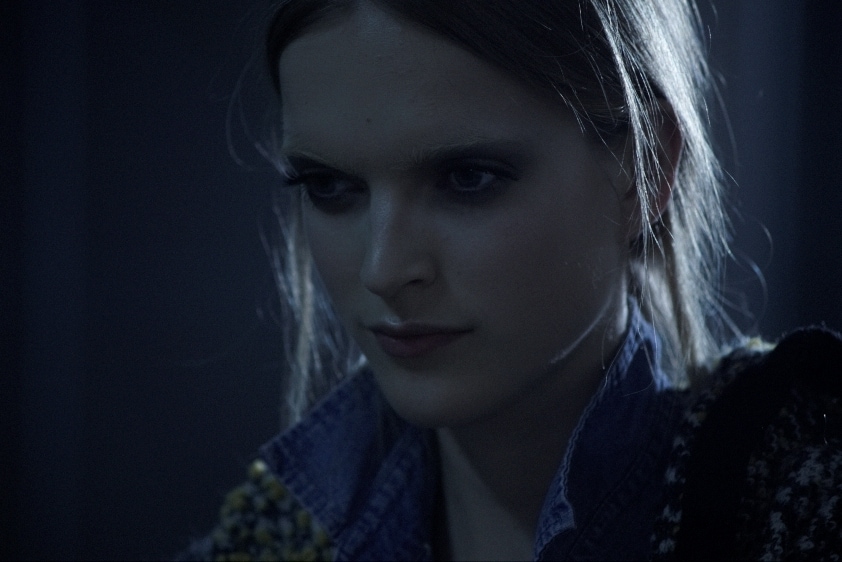 Model backstage at Valentino
