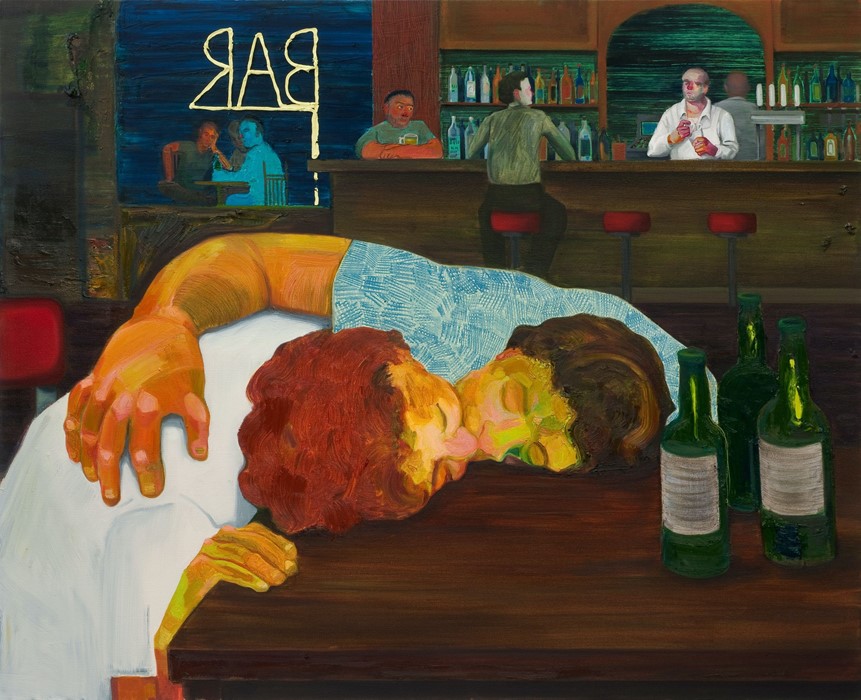 Nicole Eisenman, Sloppy Bar Room Kiss, 2011