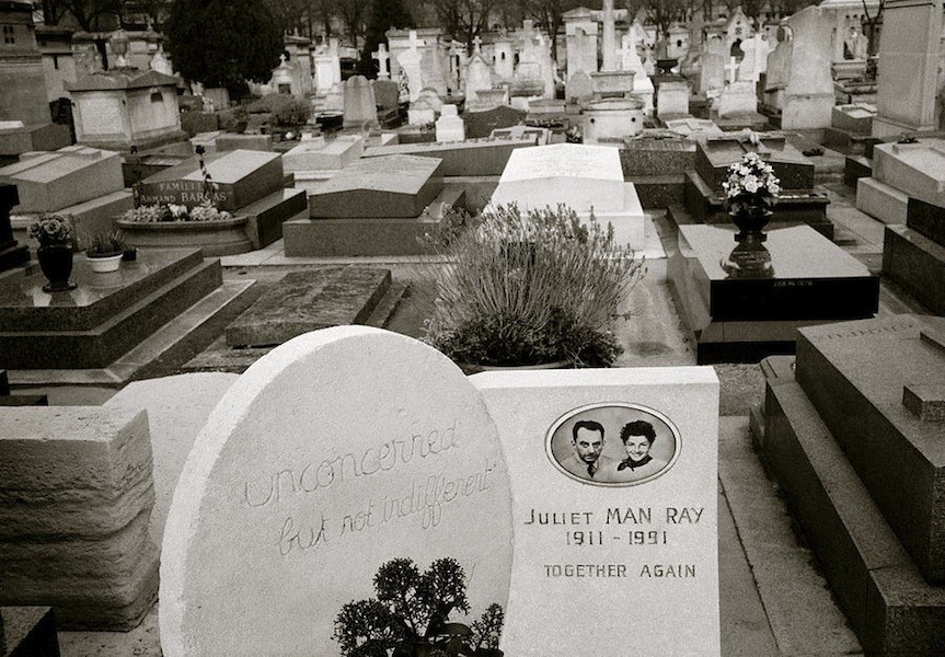 Man Ray buried in Cemetery of Montparnasse, Paris